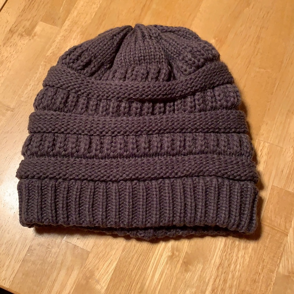 Fur lined winter hat